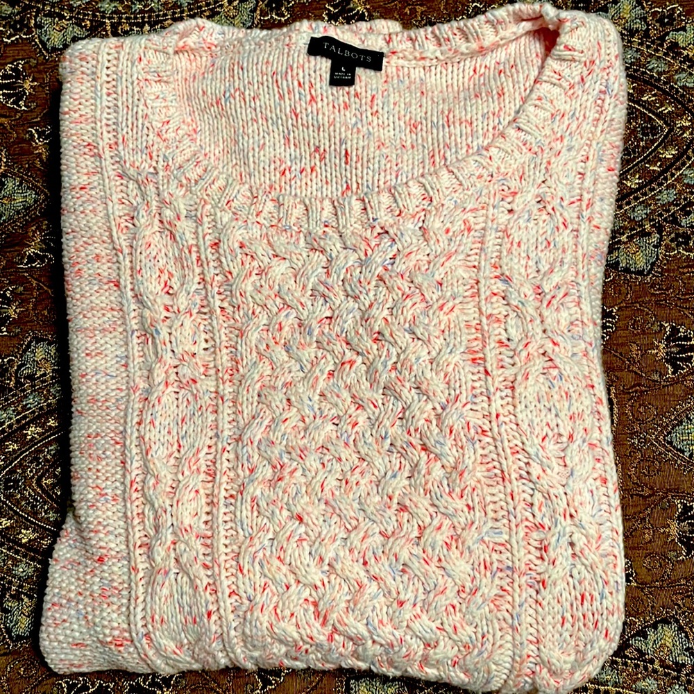 Talbots Light Pink Cable Knit Sweater - Picture 5 of 5
